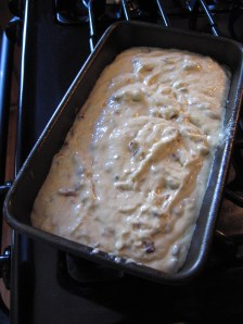 Batter in Loaf Pan Batter in Loaf Pan