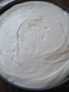 Sour Cream Filling Spread Over the Top