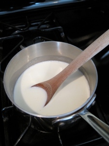 Heating the Cream, Milk and Sugar