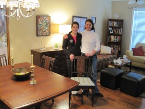 New Dining Room Table with Refinished Chairs