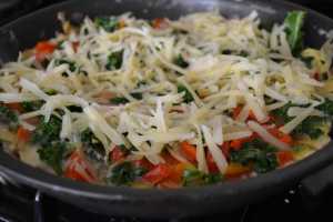 Finishing touch of Gruyere Cheese