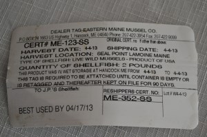 Shellfish Tag
