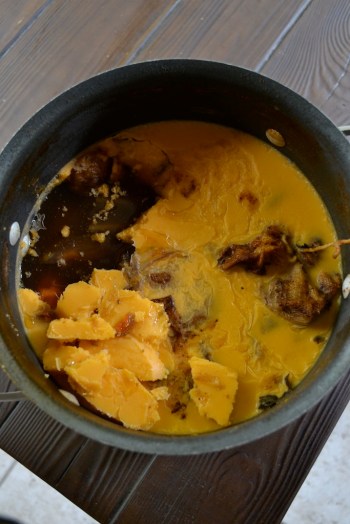 Removing the congealed fat