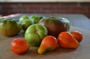 Roma, Green Zebra and Black Krim Tomatoes