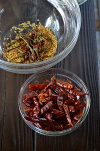 Stemmed and seeded chiles de arbol