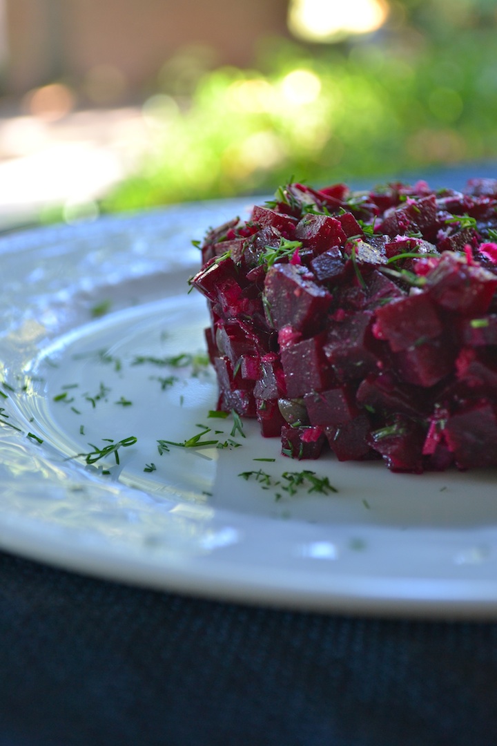Beet Tartare Side View