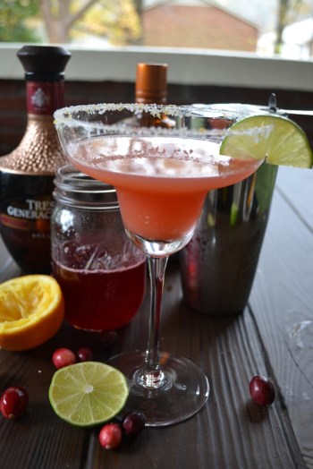 Cheers!  Cranberry and Orange Margarita