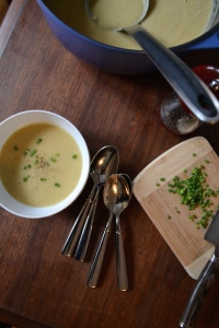 Bowl of Leek and Potato Soup