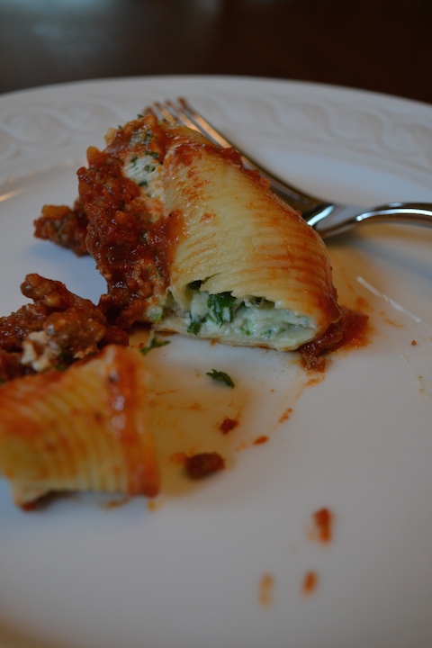 Spinach and Ricotta Stuffed Shells