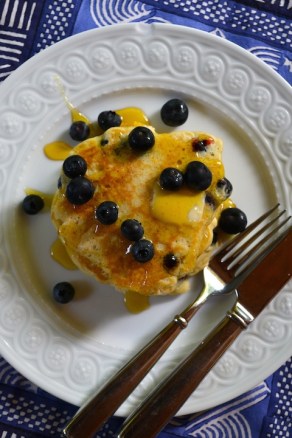 Beer and Blueberry Pancakes