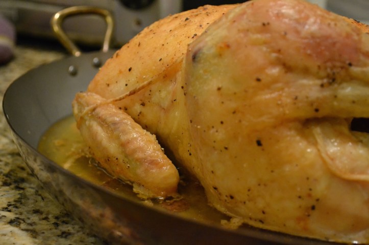 Side View of Slow-Roasted Chicken