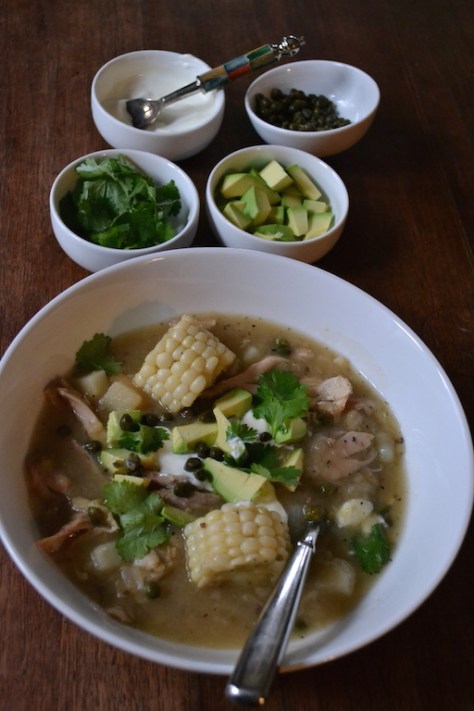 Colombian Ajiaco with Toppings