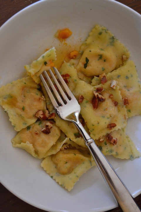 Sweet Potato and Country Ham Ravioli
