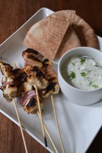 Close-up Chicken Kebabs