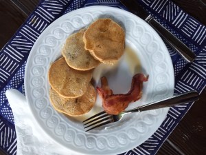 Whole Wheat Pancakes with Bananas and Pecans - Bacon