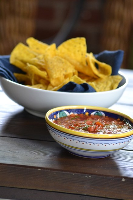Roasted Tomato and Chipotle Salsa with Chips