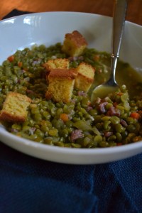 Close-up Split Pea Soup