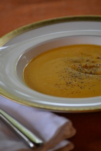 Butternut Squash, Pumpkin and Sweet Potato Soup with Star Anise