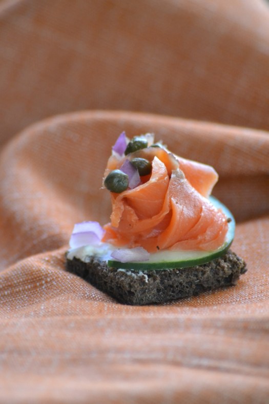 Smoked Salmon on Dark Rye