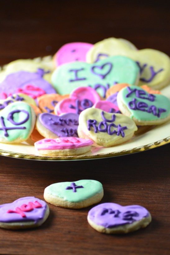 Conversation Heart Cookies (www.mincedblog.com)