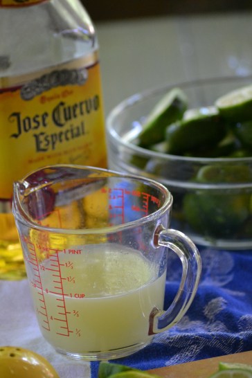 Lime Juice and Tequila for Margarita Pops (www.mincedblog.com)