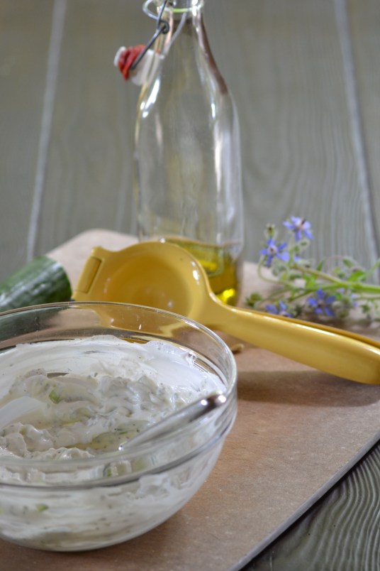 Borage Yogurt Sauce for Seared Salmon (www.mincedblog.com)