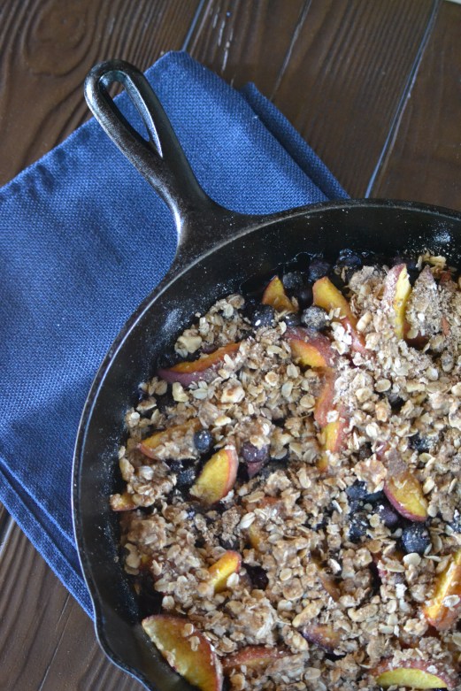 Peach and Blueberry Cobbler (www.mincedblog.com)